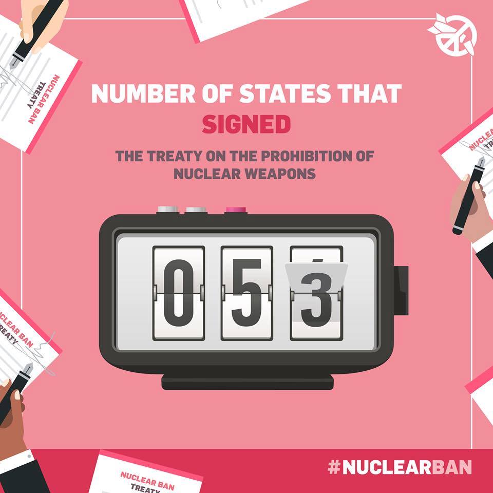 53 States sign TPNW in the first week!